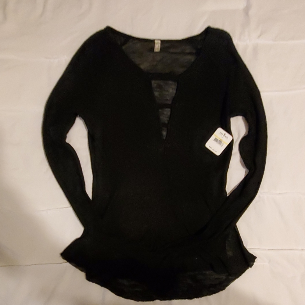 Free people long knit sleeve